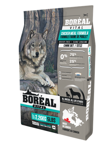 BOREAL VITAL ALL BREED CHICKEN MEAL GRAIN FREE DRY DOG FOOD 11.3KG