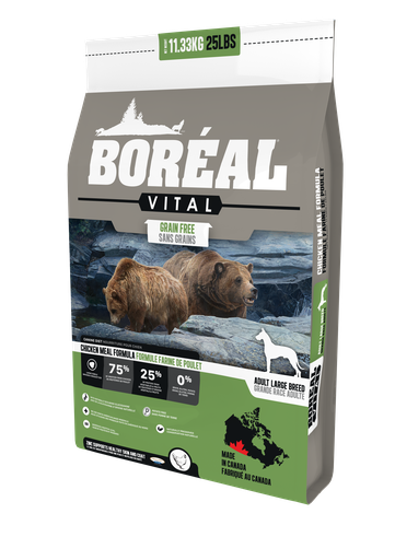 BOREAL VITAL LARGE BREED CHICKEN MEAL GRAIN FREE DRY DOG FOOD 11.3KG