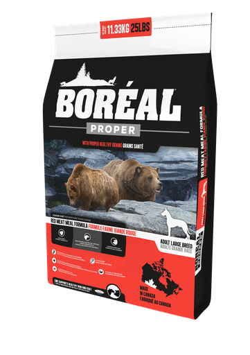 BOREAL PROPER LARGE BREED RED MEAT MEAL LOW CARB GRAINS DRY DOG FOOD 11.3KG