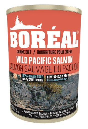 BOREAL BIG BEAR WILD PACIFIC SALMON   FORMULA CASE OF 12 WET CANNED DOG FOOD 690G