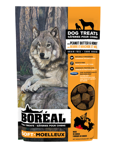 BOREAL PEANUT BUTTER AND HONEY DOG TREATS 167G