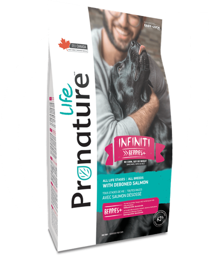 PRO NATURE LIFE INFINITI BERRIES+ WITH DEBONED SALMON ALL LIFE STAGES ALL BREED DRY DOG FOOD 11.3KG