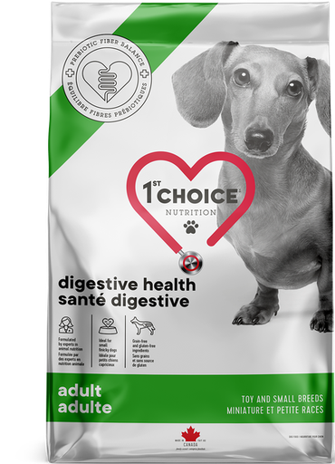 1ST CHOICE Digestive Health, Chicken Formula Adult Toy and Small Breeds Grain-Free Dry Dog Food 5kg