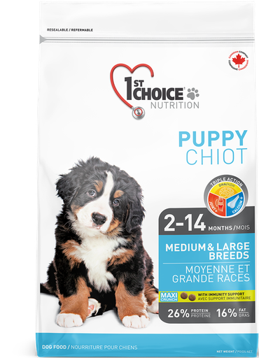 1ST CHOICE Growth, Chicken Formula Medium and Large Breeds Puppy Dry Dog Food 15kg