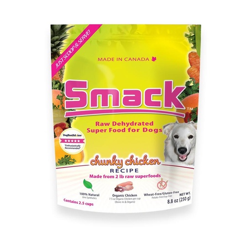 SMACK Chunky Chicken Recipe Dehydrated Raw Dog Food 250g