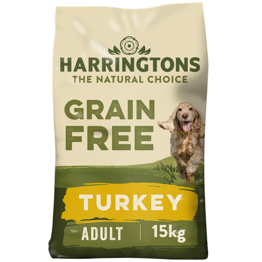 HARRINGTONS COMPLETE GRAIN FREE HYPOALLERGENIC TURKEY &amp; SWEET POTATO DRY DOG FOOD 15KG