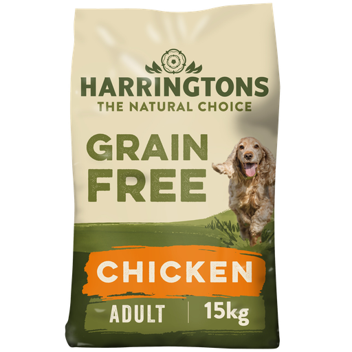 HARRINGTONS COMPLETE GRAIN FREE HYPOALLERGENIC CHICKEN &amp; SWEET POTATO DRY DOG FOOD 15KG