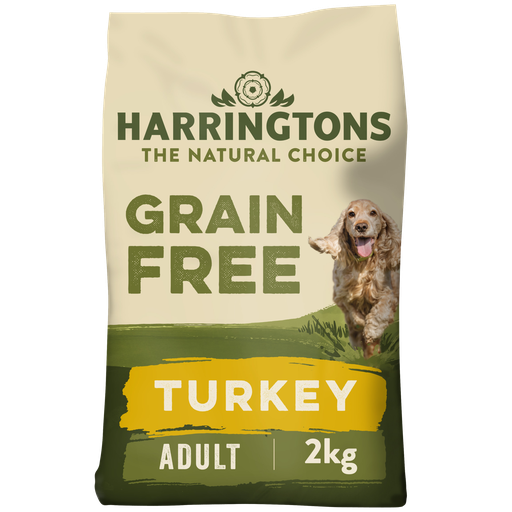 HARRINGTONS COMPLETE GRAIN FREE HYPOALLERGENIC TURKEY &amp; SWEET POTATO PACK OF 4 DRY DOG FOOD 2KG