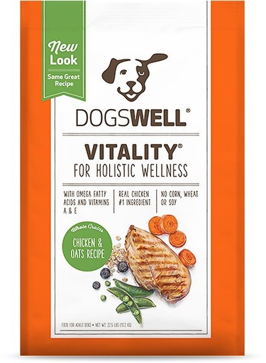 DOGSWELL Vitality Chicken &amp; Oats Recipe Dry Dog Food, 10.2kg