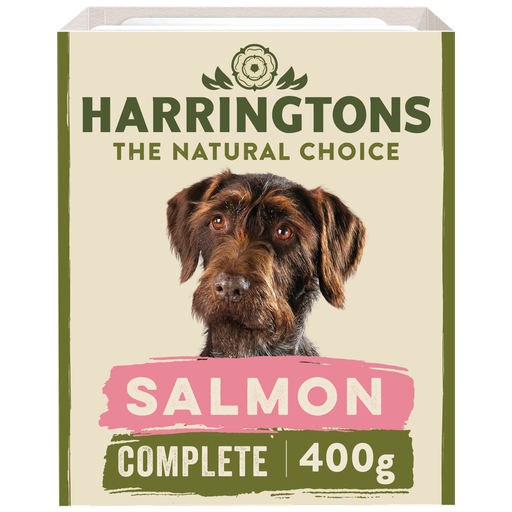 HARRINGTONS SALMON WITH POTATO &amp; VEGETABLES GRAIN FREE PACK OF 8 WET DOG FOOD 400G