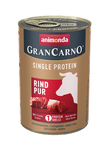 ANIMONDA GRANCAROSINGLE PROTIEN PURE BEEF CASE OF 6 WET CANNED DOG FOOD 400G