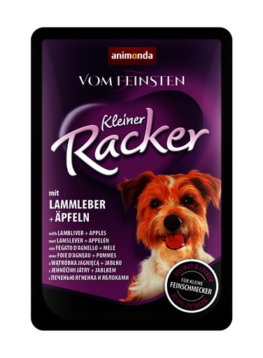 ANIMONDA VOM FEINSTIEN KLEINER RACKER WITH LAMB LIVER + APPLES CASE OF12 WET DOG FOOD 85G