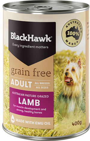 BLACKHAWK Grain Free Australian Lamb Case of 12 Wet Dog Food 400g