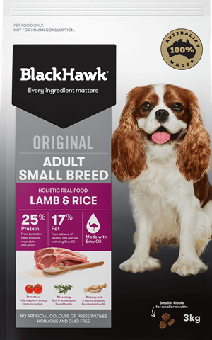 BLACKHAWK Original Small Breeds Lamb &amp; Rice Adult Dry Dog Food 3kg