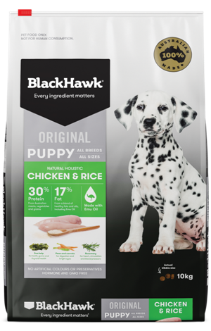 BLACKHAWK Original All Breeds Chicken &amp; Rice Puppy Dry Dog Food 10kg