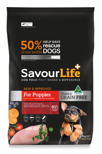 SAVOURLIFE Grain Free, Chicken Recipe Puppy Dry Dog Food 2.5kg