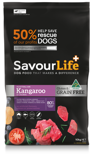 SAVOURLIFE Grain Free Kangaroo &amp; Chicken Recipe Adult Dry Dog Food 10kg