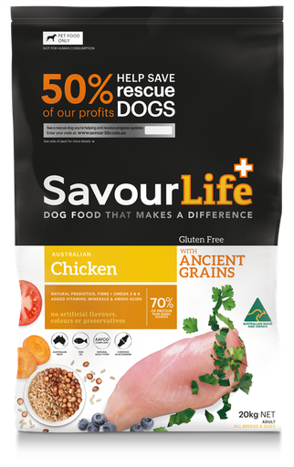 SAVOURLIFE Ancient Grain Chicken Adult Dry Dog Food 20kg