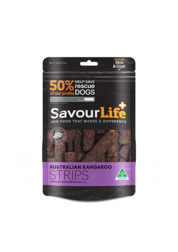 SAVOURLIFE Australian Kangaroo Strips Dog Treat 165g