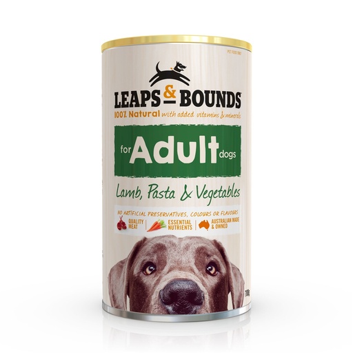 LEAPS AND BOUNDS Lamb, Pasta &amp; Vegetables Case of 12 Adult Wet Canned Dog Food 700g