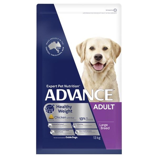 ADVANCE HEALTHY WEIGHT ADULT LARGE BREED CHICKEN WITH RICE DRY DOG FOOD 13KG