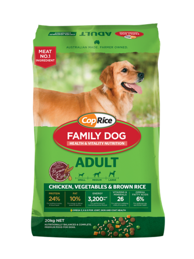 COPRICE Family Dog Chicken, Vegetables &amp; Brown Rice Recipe Adult Dry Dog Food 20kg