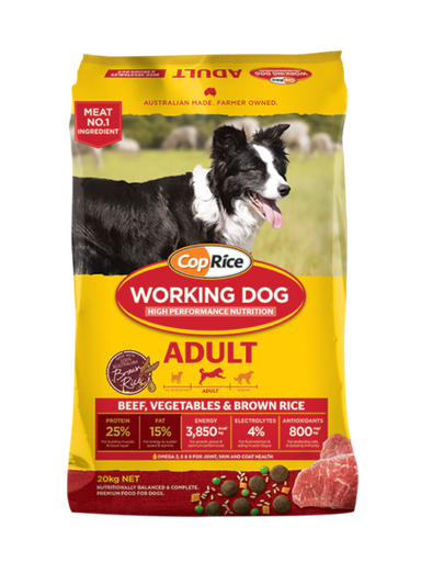 COPRICE Working Dog Beef, Vegetables &amp; Brown Rice Recipe Adult Dry Dog Food 20kg