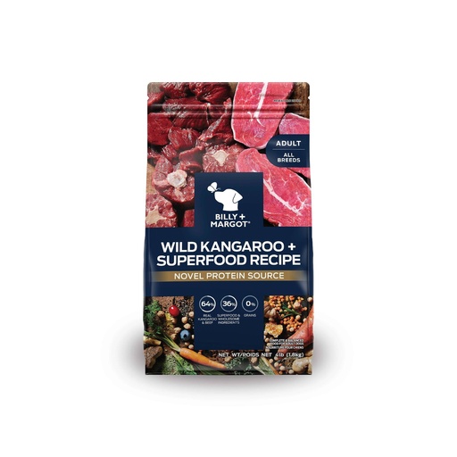 BILLY AND MARGOT WILD KANGAROO SUPERFOOD BLEND DRY DOG FOOD 1.8KG