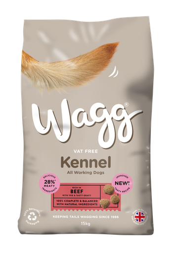 WAGG KENNEL COMPLETE WITH BEEF, VEG AND YUCCA EXTRACT DRY DOG FOOD 15KG