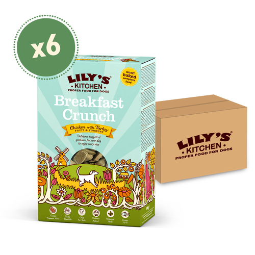 LILY'S KITCHEN Breakfast Crunch with Chicken, Fruit and Vegetables Case of 6 Dry Dog Food 800g
