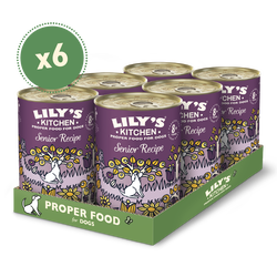 LILY'S KITCHEN Senior Recipe for Older Dogs Case of 6 Grain-Free Wet Canned Dog Food 400g