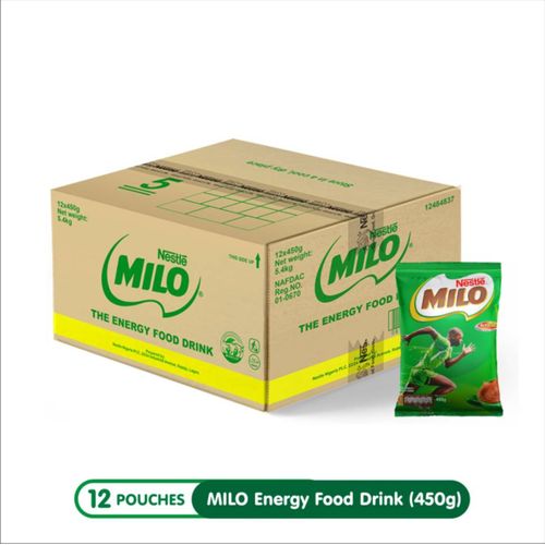 NESTLE MILO Hot Chocolate Refill Carton Of 12 450g