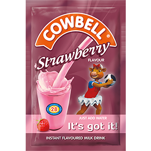 COWBELL Strawberry Instant Flavoured Milk Powder Sachet 14g X 10