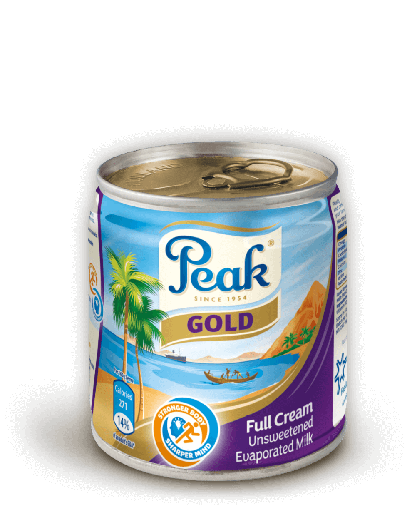 Peak Gold Full Cream Unsweetened Evaporated Milk Tin 160g X 24