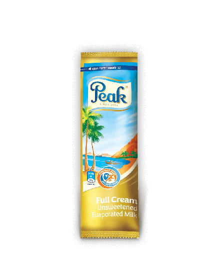 Peak Full Cream Unsweetened Evaporated Milk Sachet 20g X 10