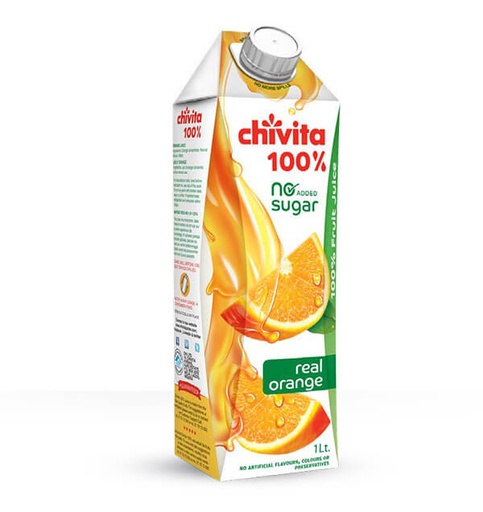 Chivita 100% Real Orange Natural Fruit Juice 1LTR