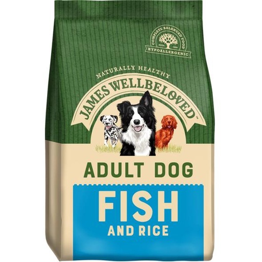 JAMES WELLBELOVED ADULT FISH &amp; RICE DRY DOG FOOD 15kg