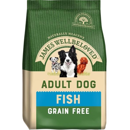 JAMES WELLBELOVED GRAIN FREE ADULT FISH &amp; VEG DRY DOG FOOD 4.5kg