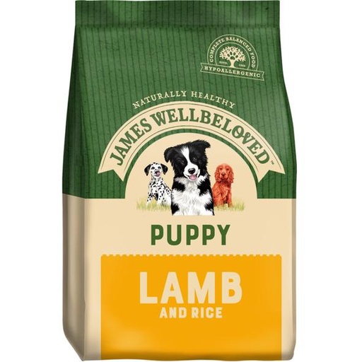 JAMES WELLBELOVED PUPPY LAMB &amp; RICE DRY DOG FOOD 2kg