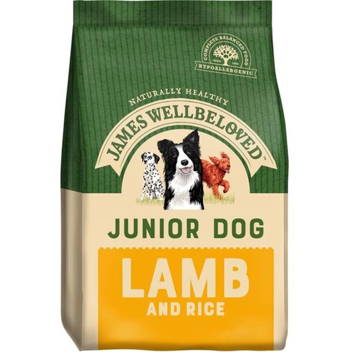 JAMES WELLBELOVED JUNIOR LAMB &amp; RICE DRY DOG FOOD 15kg