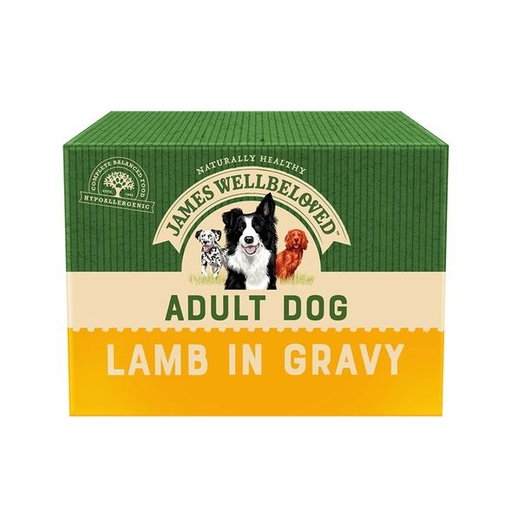 JAMES WELLBELOVED ADULT LAMB IN GRAVY POUCH OF 40 WET DOG FOOD 6kg
