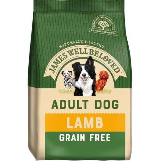 JAMES WELLBELOVED GRAIN FREE ADULT LAMB &amp; VEG DRY DOG FOOD 4.5kg
