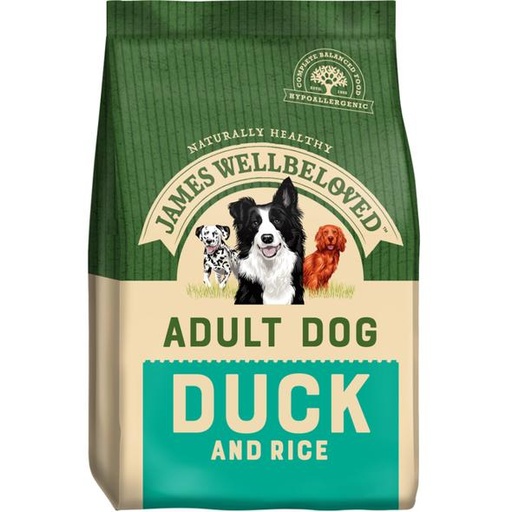JAMES WELLBELOVED ADULT DUCK &amp; RICE DRY DOG FOOD 8kg