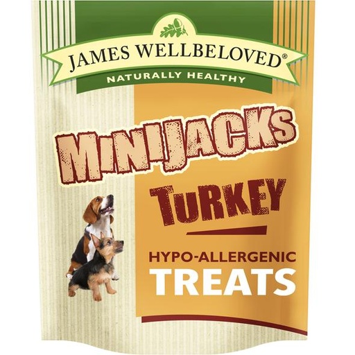 JAMES WELLBELOVED MINIJACKS TURKEY &amp; RICE PACK OF 10 DOG TREATS 90g