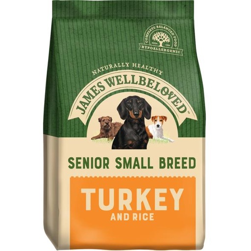 JAMES WELLBELOVED SENIOR SMALL BREED TURKEY &amp; RICE DRY DOG FOOD 4.5kg