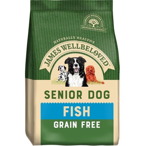 JAMES WELLBELOVED GRAIN FREE SENIOR FISH &amp; VEG DRY DOG FOOD 10kg