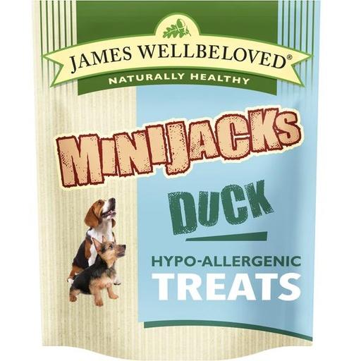 JAMES WELLBELOVED MINIJACKS DUCK &amp; RICE PACK OF 10 DOG TREATS 90g