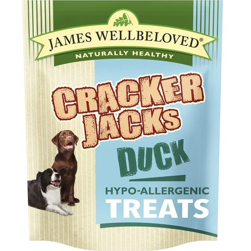 JAMES WELLBELOVED CRACKERJACKS DUCK &amp; RICE PACK OF 6 DOG TREATS 225g