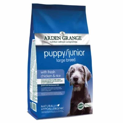 ARDEN GRANDE Puppy / Junior Large Breed with Fresh Chicken &amp; Rice Dry Dog Food 12kg