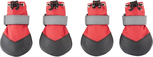 Frisco Anti-Slip Soft-Soled Dog Boots, Red/Black, Size 4